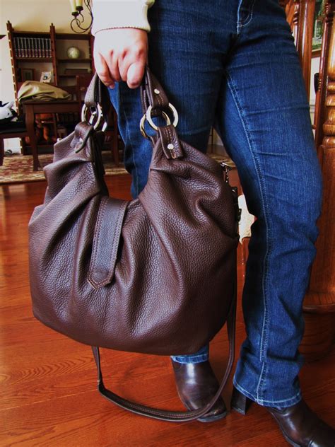 Dark Brown Extra Large Leather Handbag 